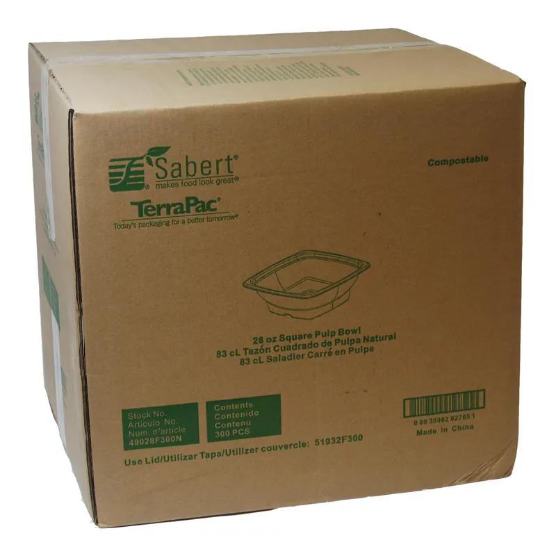 Bowl 28 OZ Pulp Fiber Square 300/Case