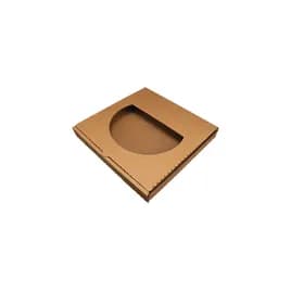 Pizza Box 12X12 IN Corrugated Paperboard Kraft Plain With Window 50/Case