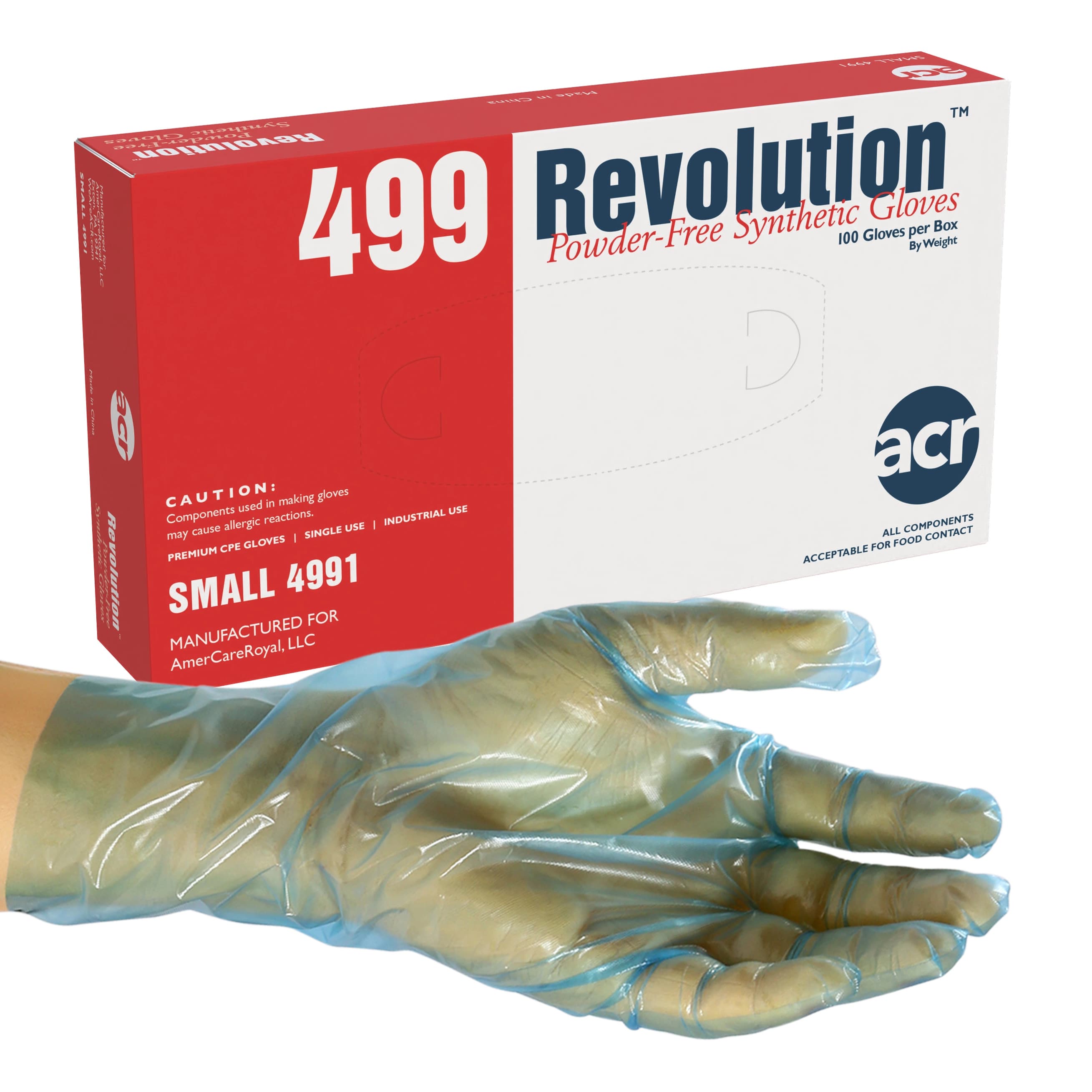 General Purpose Gloves Small (SM) Blue Vinyl Powder-Free 100 Count/Pack 10 Packs/Case 1000 Count/Case