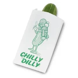Bagcraft® Pickle Bag 3.50X1.50X6.50 IN Dry Wax Paper Chilly Dilly 2000/Case