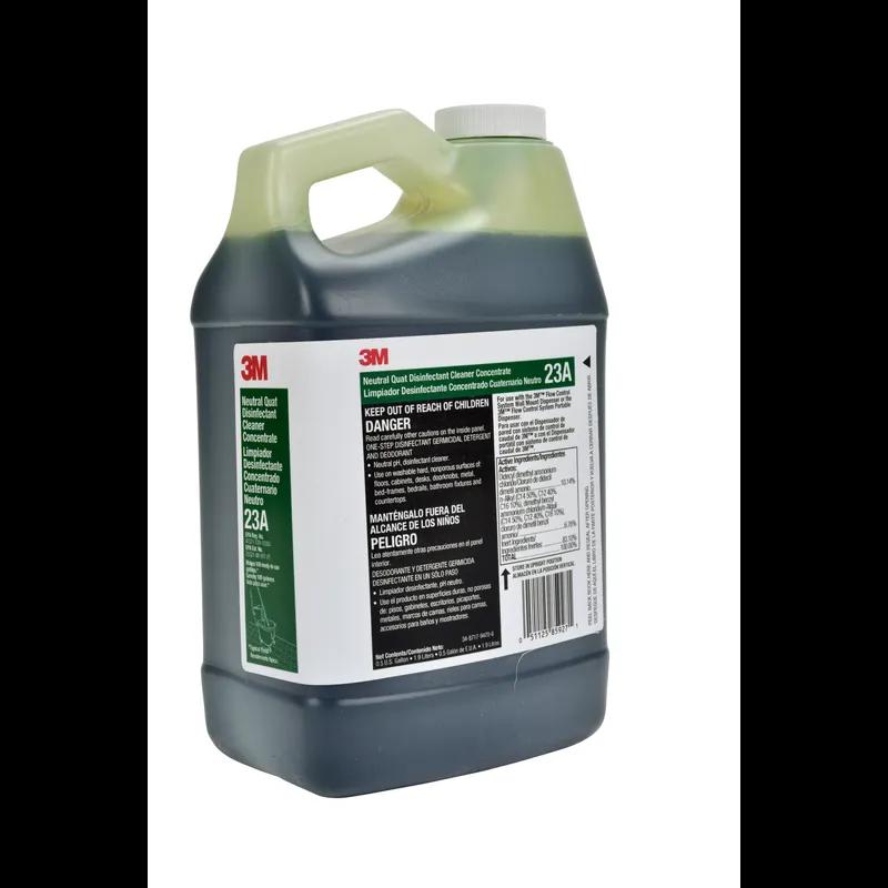 3M™ 23A Lemon One-Step Disinfectant 64 FLOZ Multi Surface Neutral Concentrate Germicidal No Rinse 4/Case