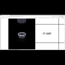 Deli Container Base & Lid Combo With Flat Lid 8 OZ PP Clear Round 240/Case