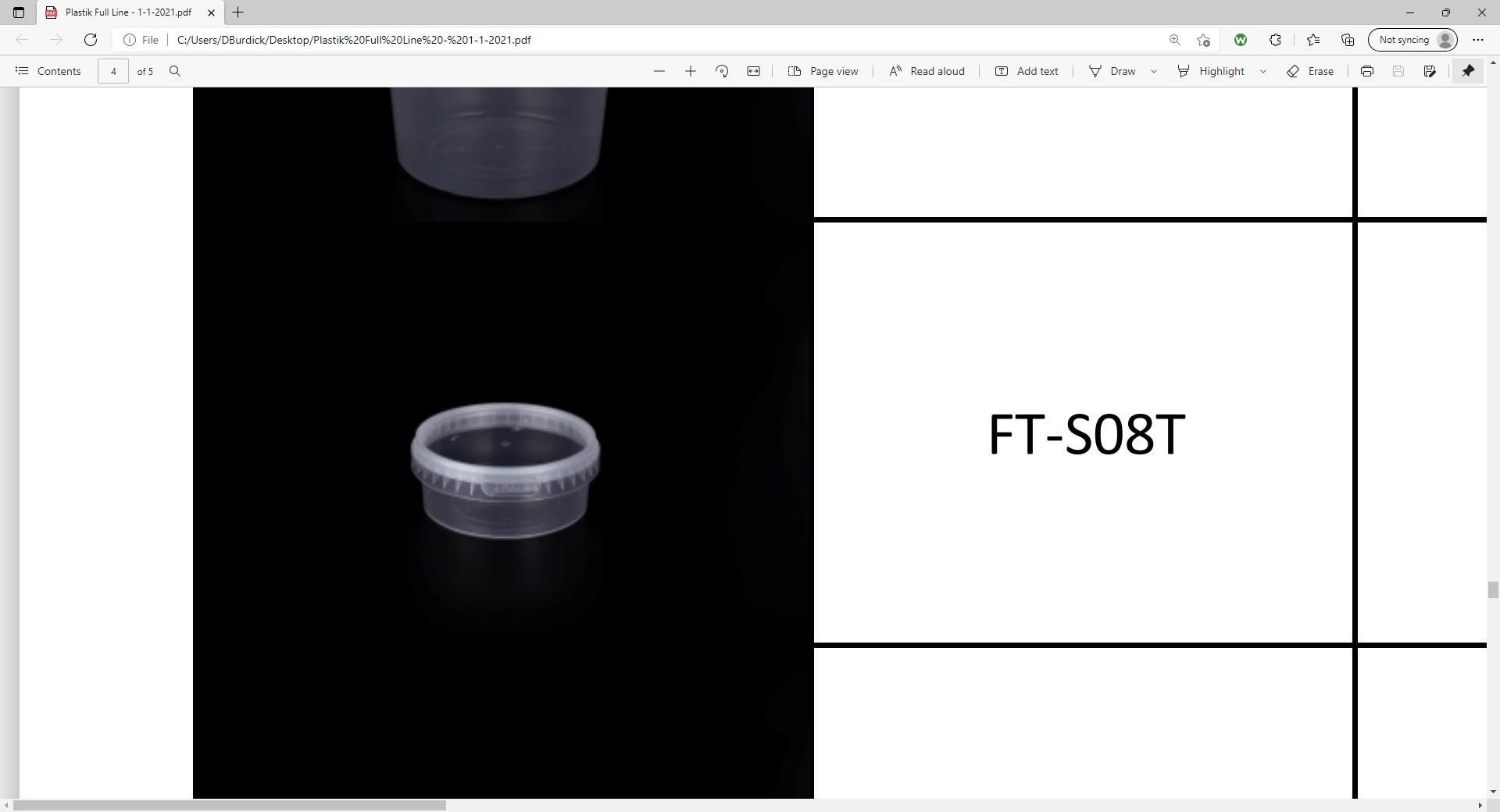 Deli Container Base & Lid Combo With Flat Lid 8 OZ PP Clear Round 240/Case