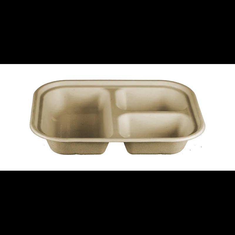 Take-Out Tray 10X7.5X1.5 IN 3 Compartment Fiber 400/Case
