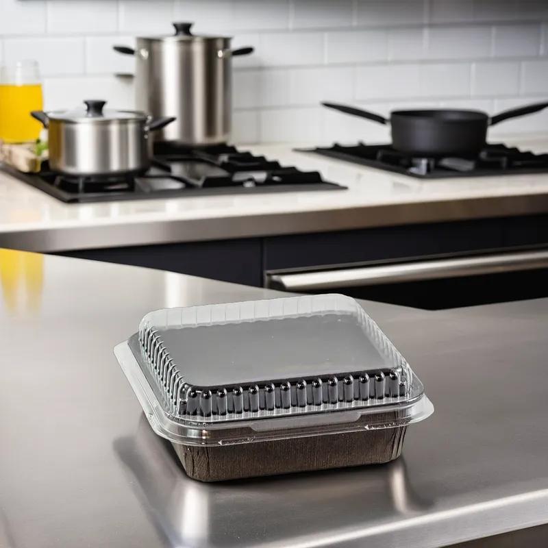 Lid Dome 4X4 IN Plastic Square For Container 560/Case