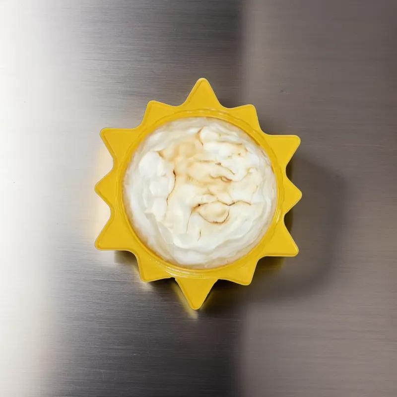 Take-Out Container Base & Lid Combo With Dome Lid 64 OZ Plastic Yellow Sun 50/Case