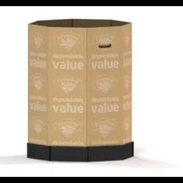 Merchandising Bin Paperboard Tan Octagon Top & Bottom 3/Case