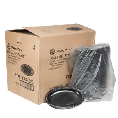 Placesetter® Serving Tray Base 7.5X10.25 IN Polystyrene Foam Black Oval 500/Case
