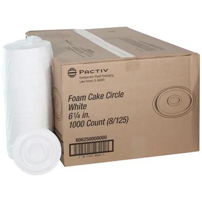 Cake Circle 6.25 IN Polystyrene Foam White Round 1000/Case