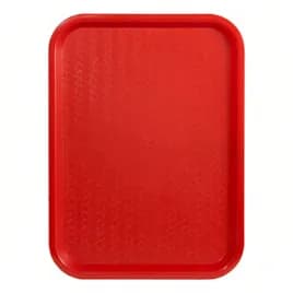 Fast Food Tray 16.13X12X0.75 IN Plastic Red Stackable Dishwasher Safe 1/Each