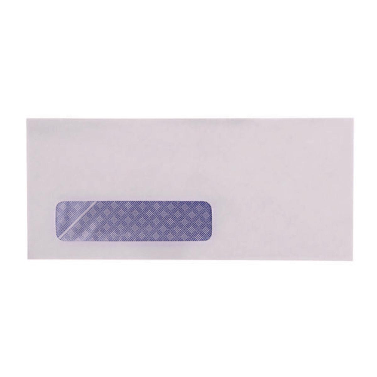 Business Envelope 4.13X9.5 IN White #10 Commercial Flap Gum Closure With Window 500/Box