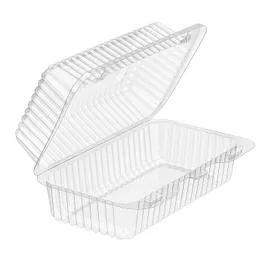 Essentials Take-Out Container Hinged With Dome Lid 7X3X3 IN RPET Clear Rectangle 400/Case
