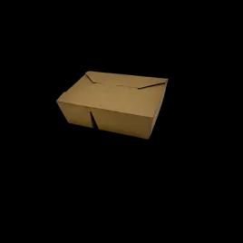 Take-Out Box 7.75X5.5X2.87 IN 2 Compartment Paper Kraft Rectangle 120/Case