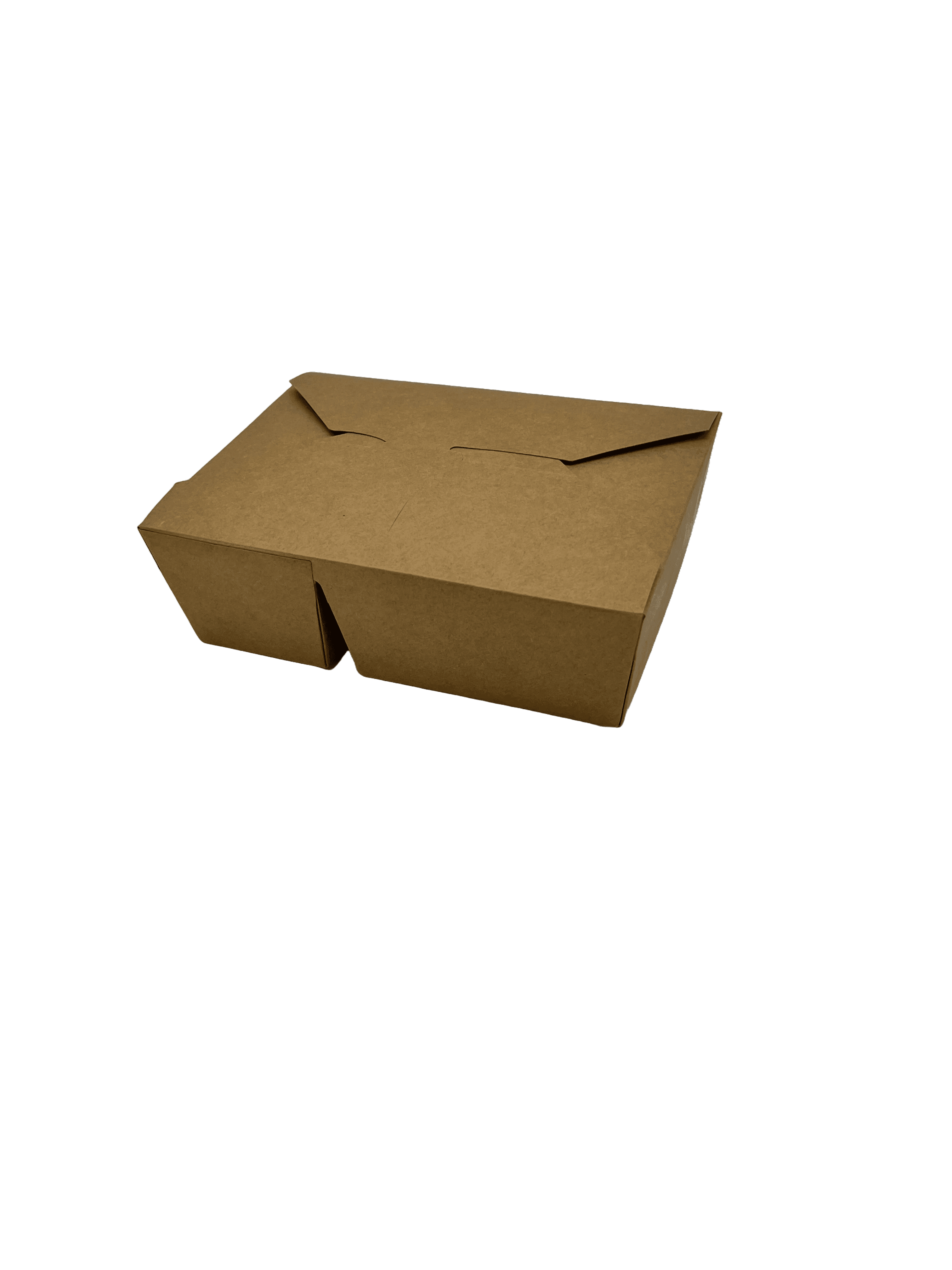 Take-Out Box 7.75X5.5X2.87 IN 2 Compartment Paper Kraft Rectangle 120/Case