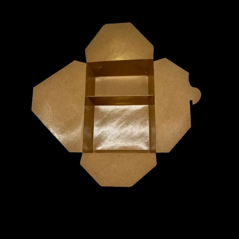 Take-Out Box 7.75X5.5X2.87 IN 2 Compartment Paper Kraft Rectangle 120/Case
