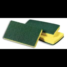 3M™ 74 Scrub Sponge 6X3.5 IN Medium Duty Cellulose Green Yellow Rectangle 20/Case