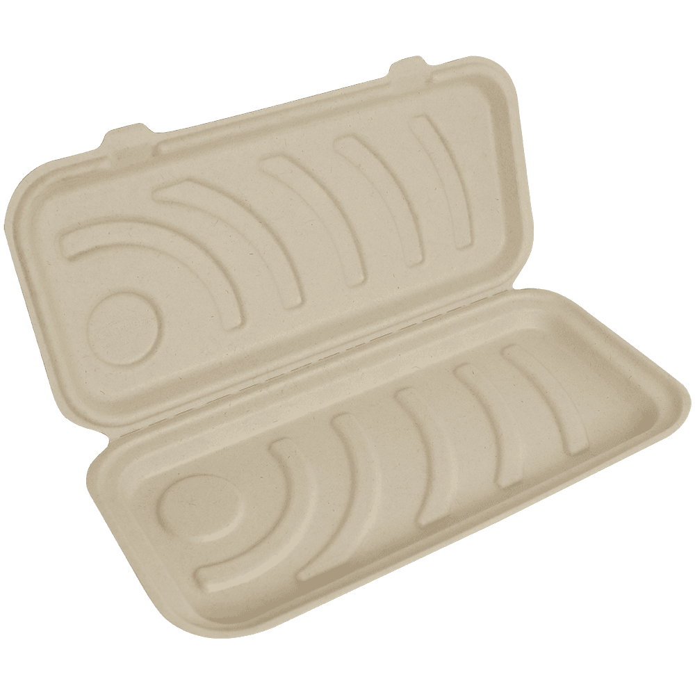 Pizza Box 13.5X6.5X1.25 IN Pulp Fiber Natural Plain 200/Case