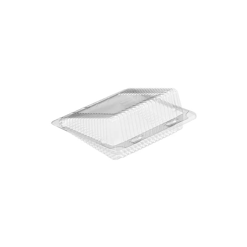 Polar Pak® Cake Slice Hinged Container With Dome Lid 16.87X12.2X3.5 IN PET Clear Square 240/Case