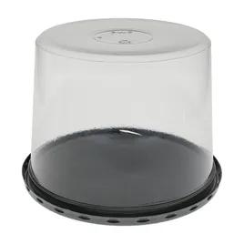 Cake Container & Lid Combo With Dome Lid 6.875X2 IN PET Clear Black Round Smooth 200/Case