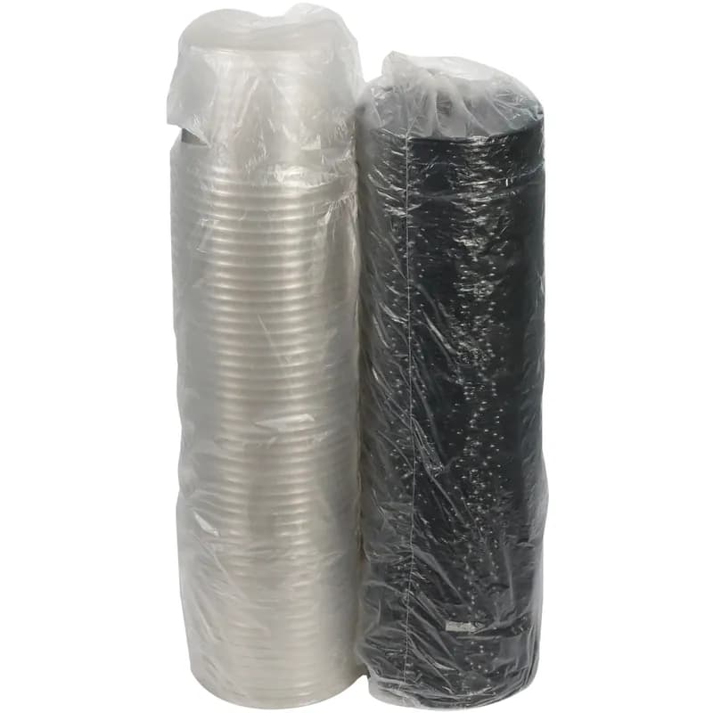 Cake Container & Lid Combo With Dome Lid 6.875X2 IN PET Clear Black Round Smooth 200/Case