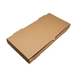 Flat Bread Pizza Box 16X7.5 IN Corrugated Paperboard Kraft Corner Lock Poly Wrapped 100/Case