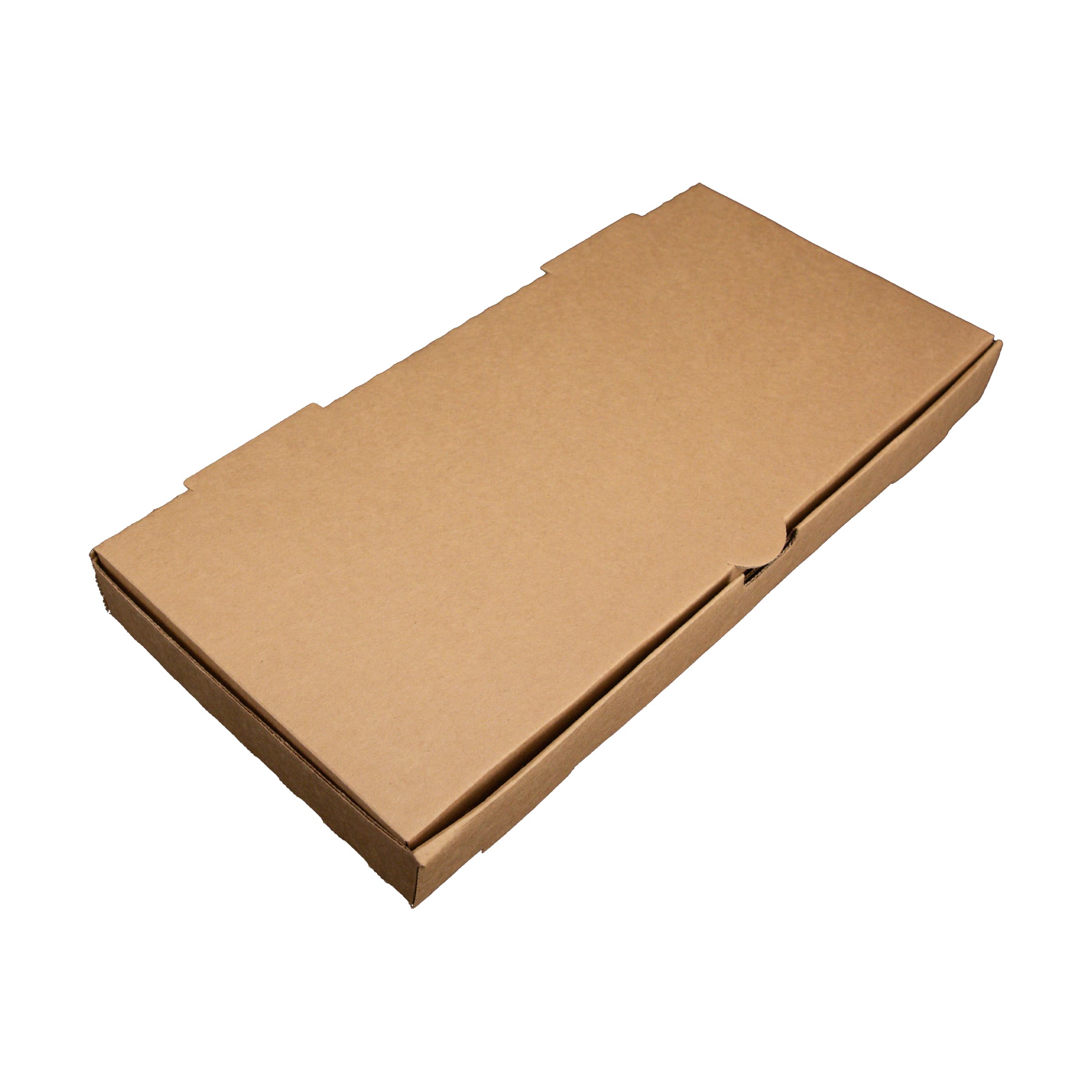 Flat Bread Pizza Box 16X7.5 IN Corrugated Paperboard Kraft Corner Lock Poly Wrapped 100/Case