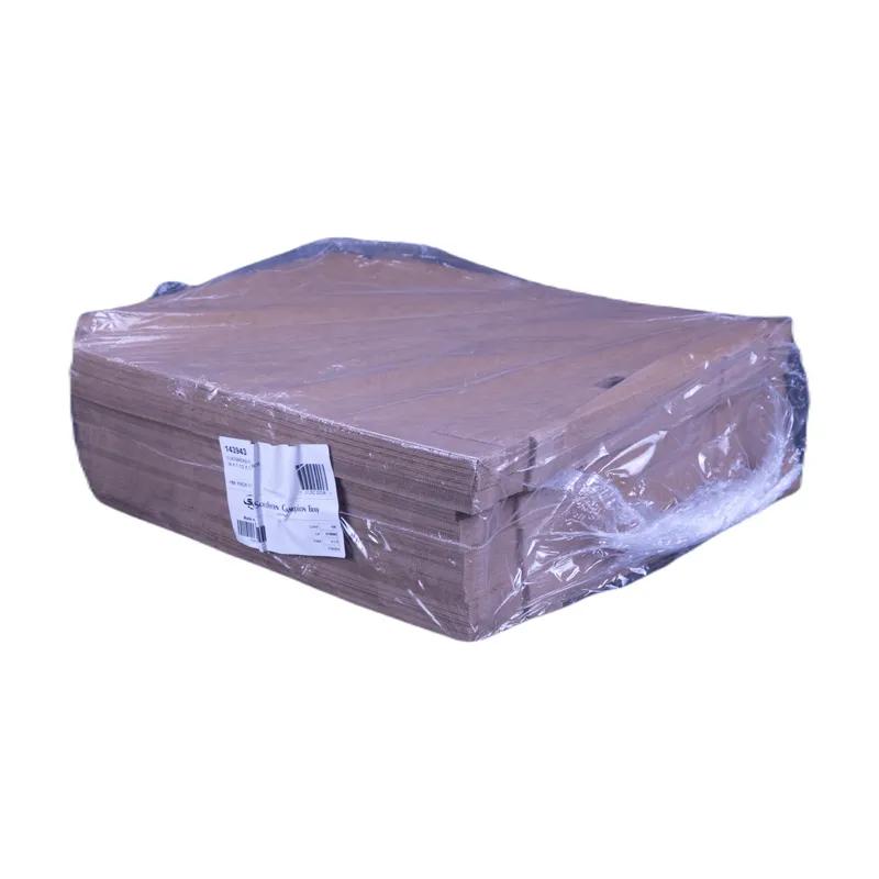 Flat Bread Pizza Box 16X7.5 IN Corrugated Paperboard Kraft Corner Lock Poly Wrapped 100/Case