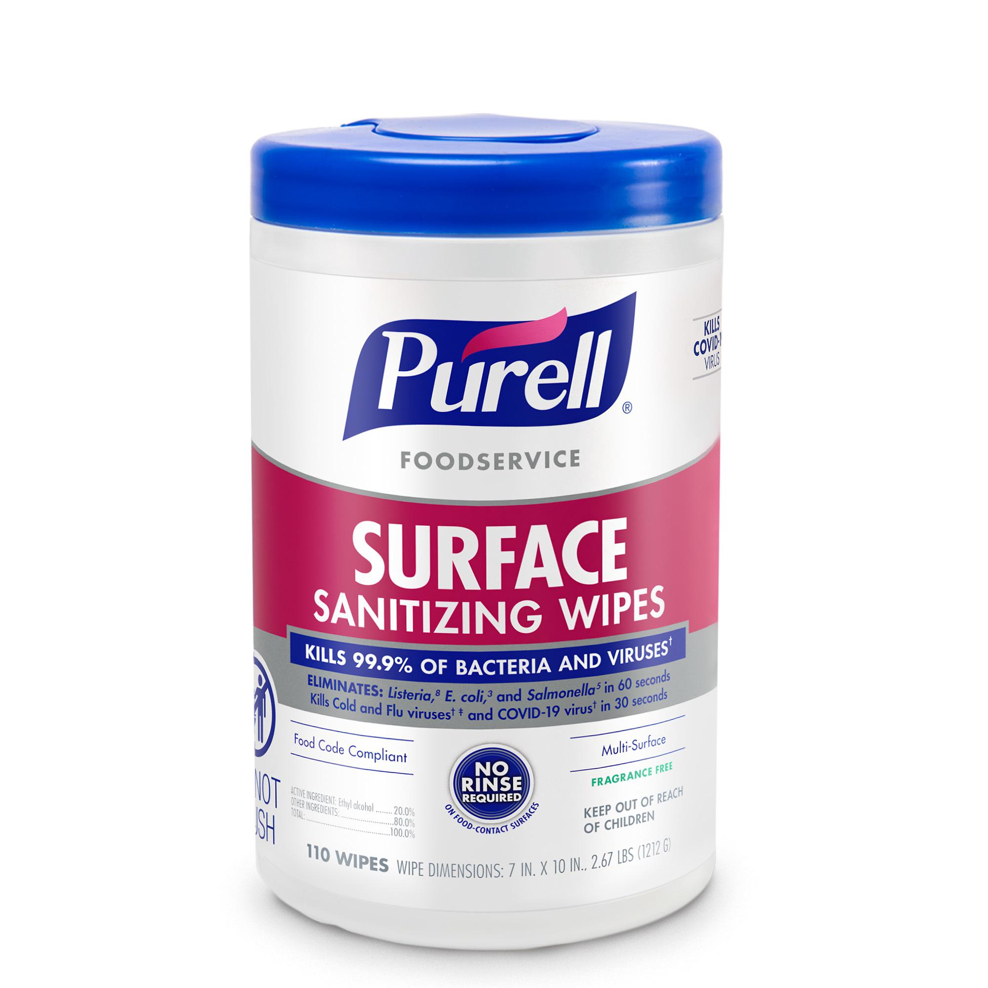 Purell® Pro Surface Sanitizer Food Contact Wipe 110 Count/Pack 6 Packs/Case 660 Count/Case