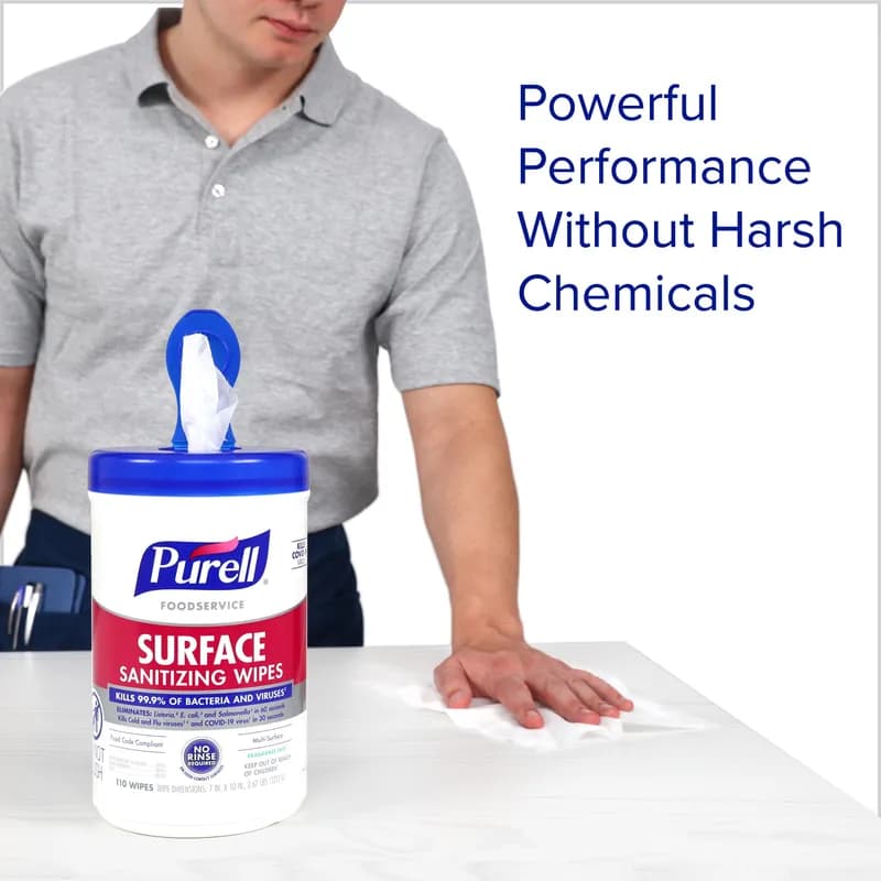 Purell® Pro Surface Sanitizer Food Contact Wipe 110 Count/Pack 6 Packs/Case 660 Count/Case