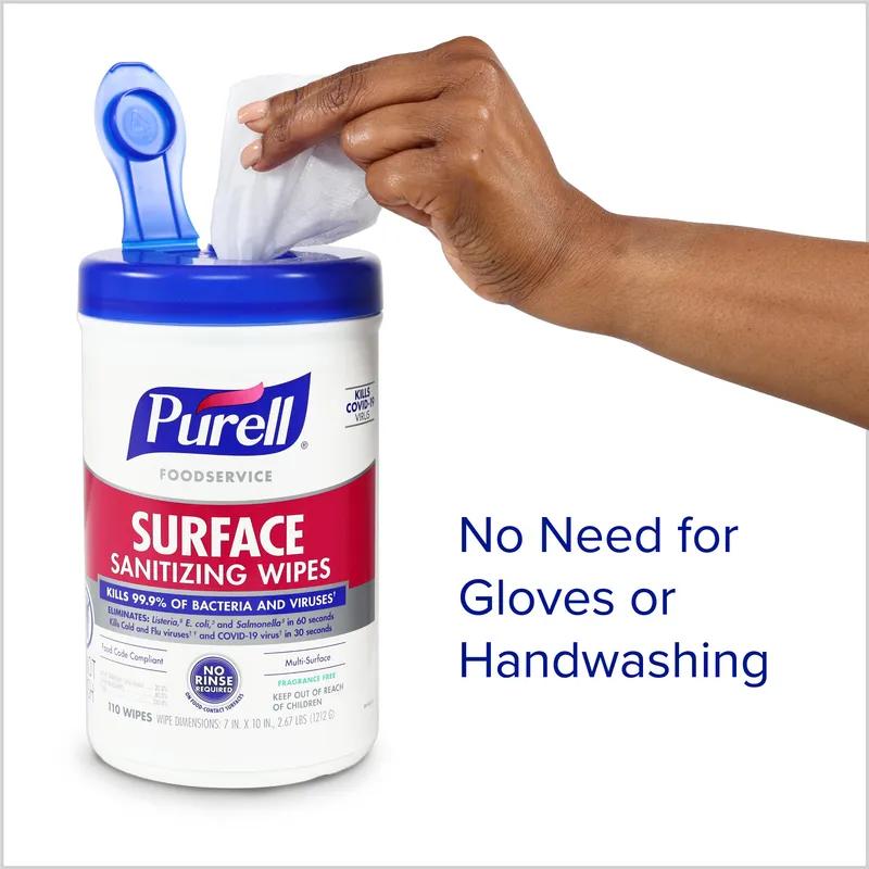 Purell® Pro Surface Sanitizer Food Contact Wipe 110 Count/Pack 6 Packs/Case 660 Count/Case