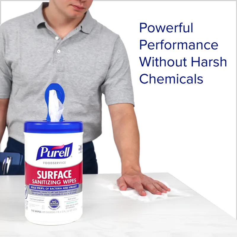 Purell® Pro Surface Sanitizer Food Contact Wipe 110 Count/Pack 6 Packs/Case 660 Count/Case