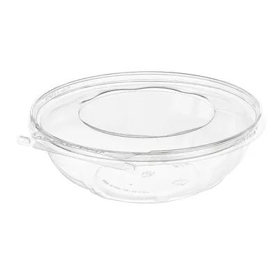 Safe-T-Fresh® Deli Container Hinged With Dome Lid 64 OZ RPET Clear Round Shallow 100/Case