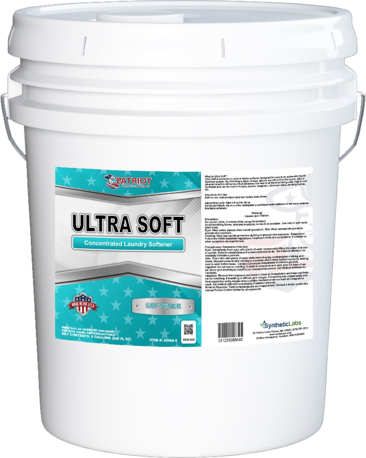 Patriot® Ultrasoft Laundry Softener 5 GAL Liquid Concentrate 1/Each