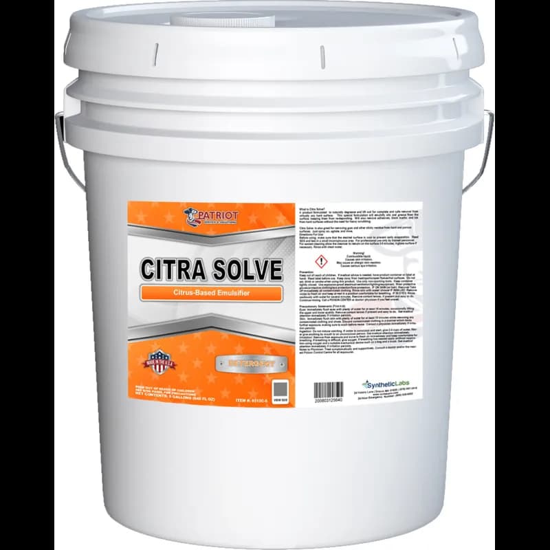 Patriot® Citrasolve Cleaner & Degreaser 5 GAL Multi Surface Solvent-Based 1/Each