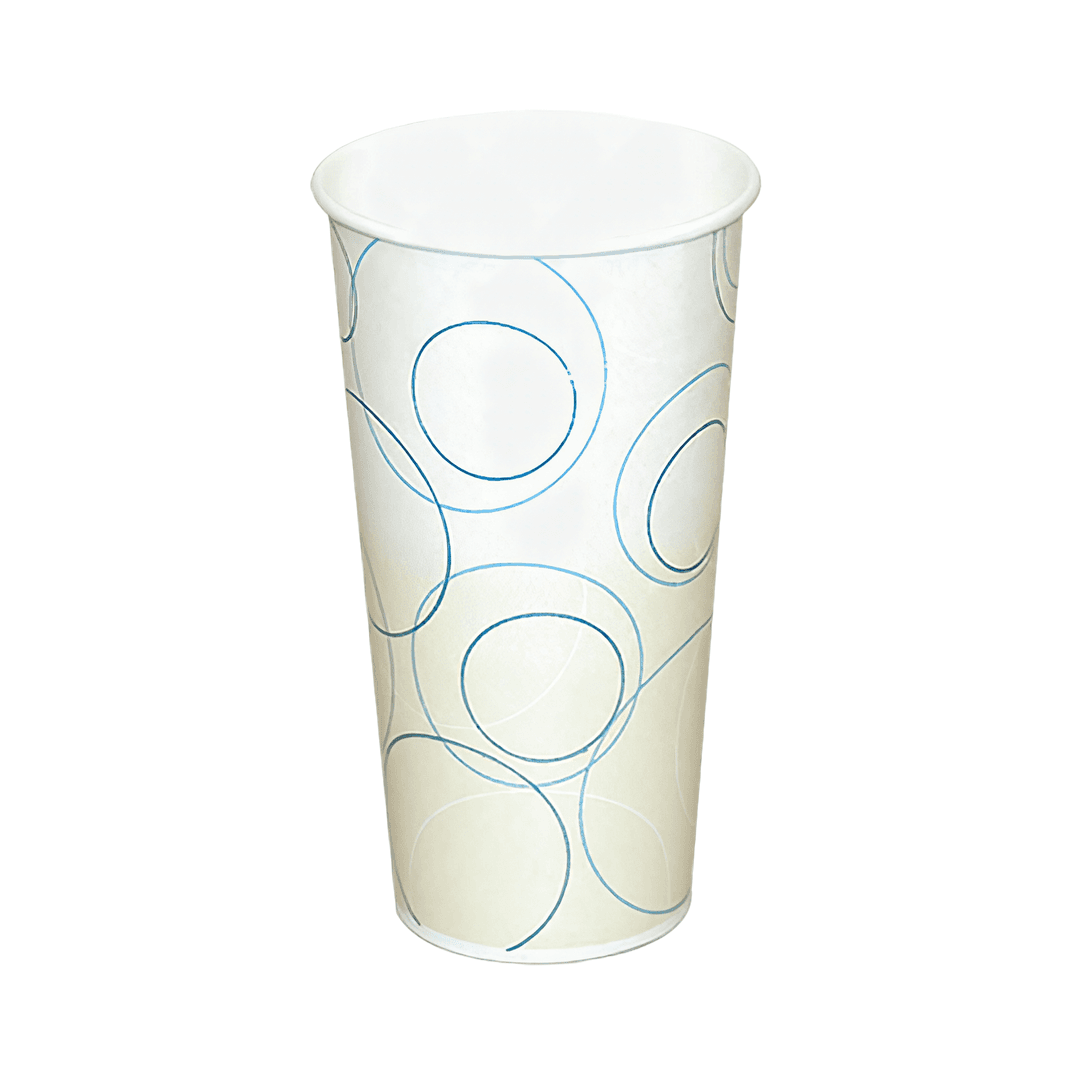 Cold Cup 22 OZ Single Wall Poly-Coated Paper Multicolor Champagne 1000/Case