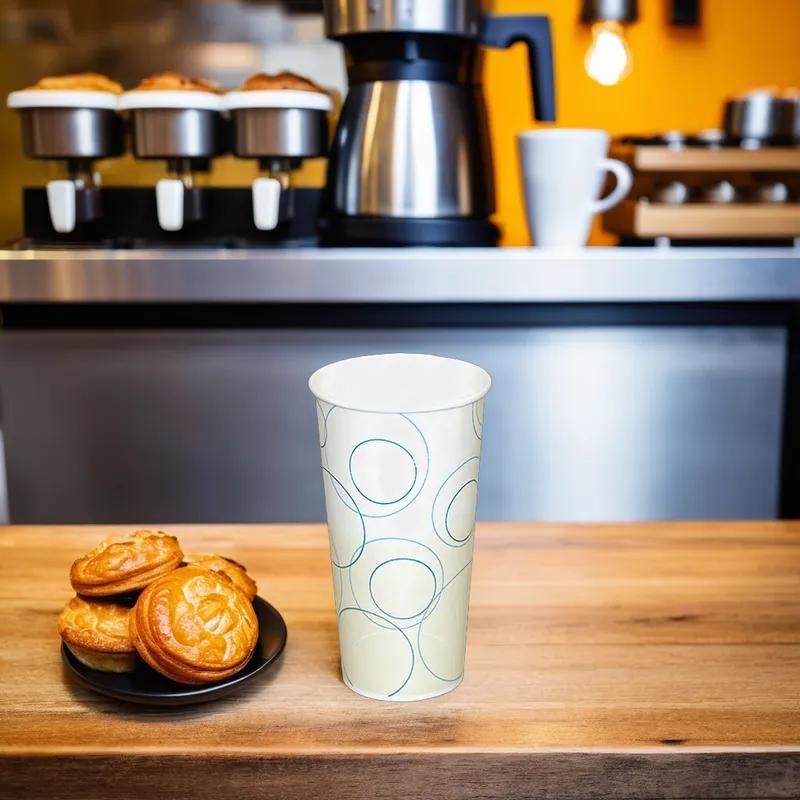 Cold Cup 22 OZ Single Wall Poly-Coated Paper Multicolor Champagne 1000/Case