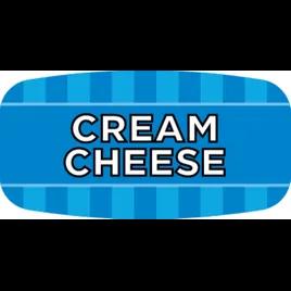 Cream Cheese Bakery Flavor Label 0.625X1.25 IN Blue Oval 4 Color Process UV 1000 Count/Roll 50 Rolls/Case