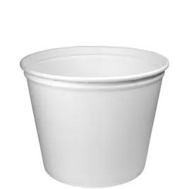 Solo® Bucket & Tub Base 83 OZ Non-Coated Paper White Round Freezer Safe 100/Case
