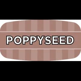 Poppyseed Bakery Flavor Label 0.625X1.25 IN 4 Color Process UV 1000 Count/Roll 50 Rolls/Case 50000 Count/Case