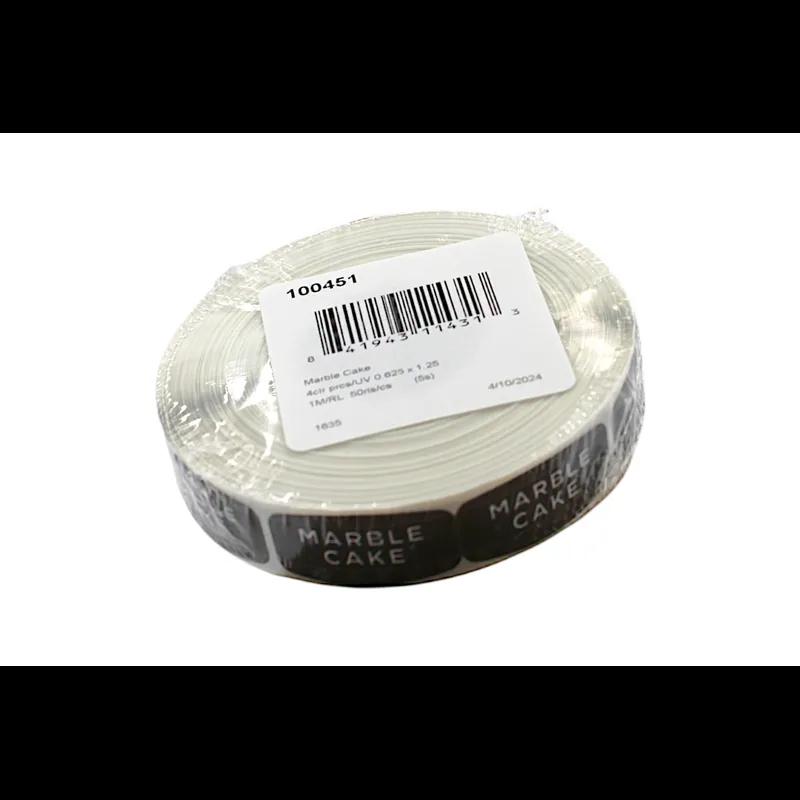Marble Cake Bakery Flavor Label 0.625X1.25 IN 4 Color Process UV 1000 Count/Roll 50 Rolls/Case 50000 Count/Case