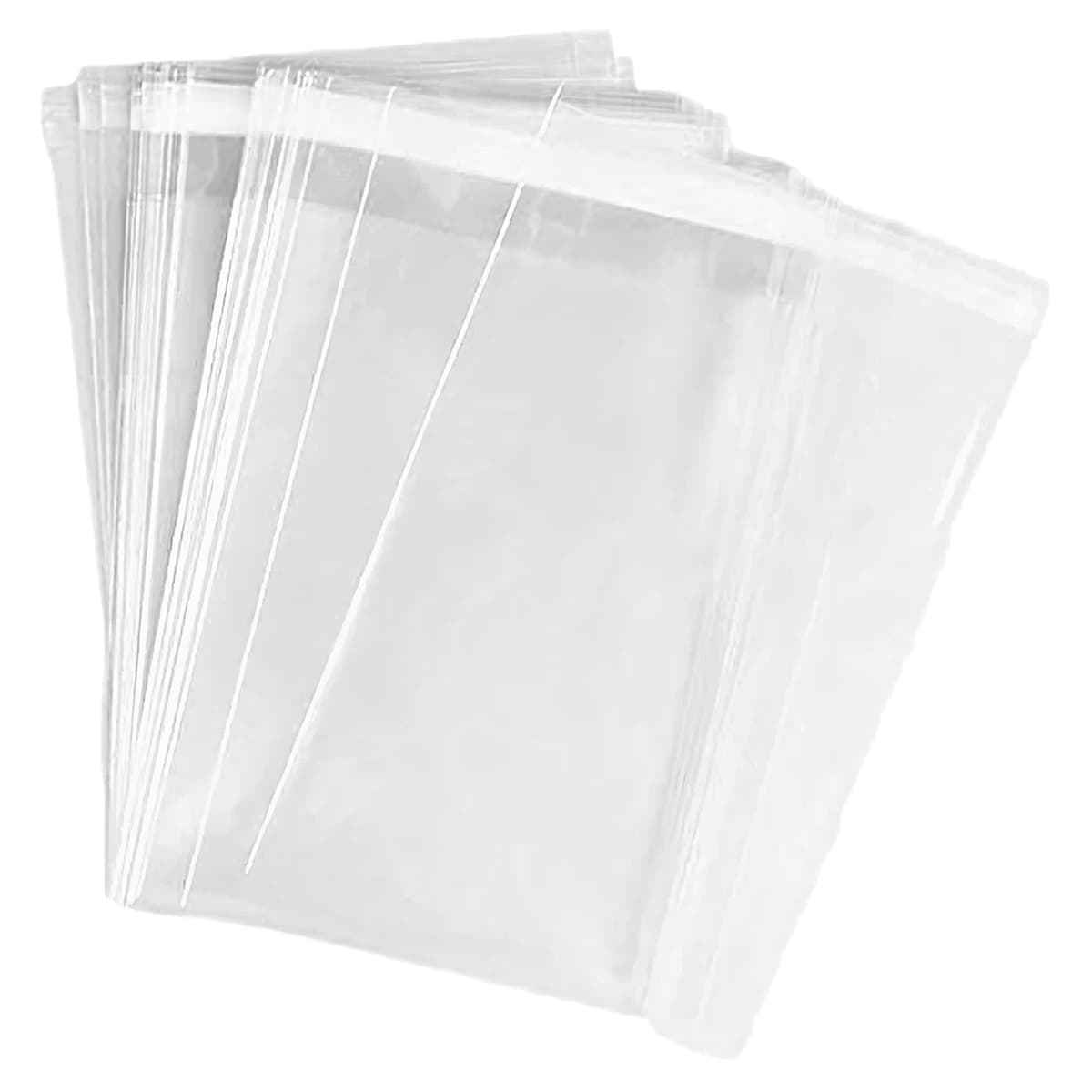 Bag 7X4X18 IN 8 LB Cellophane Clear Square With Angle Seal Crimp Seal Closure 1000/Case