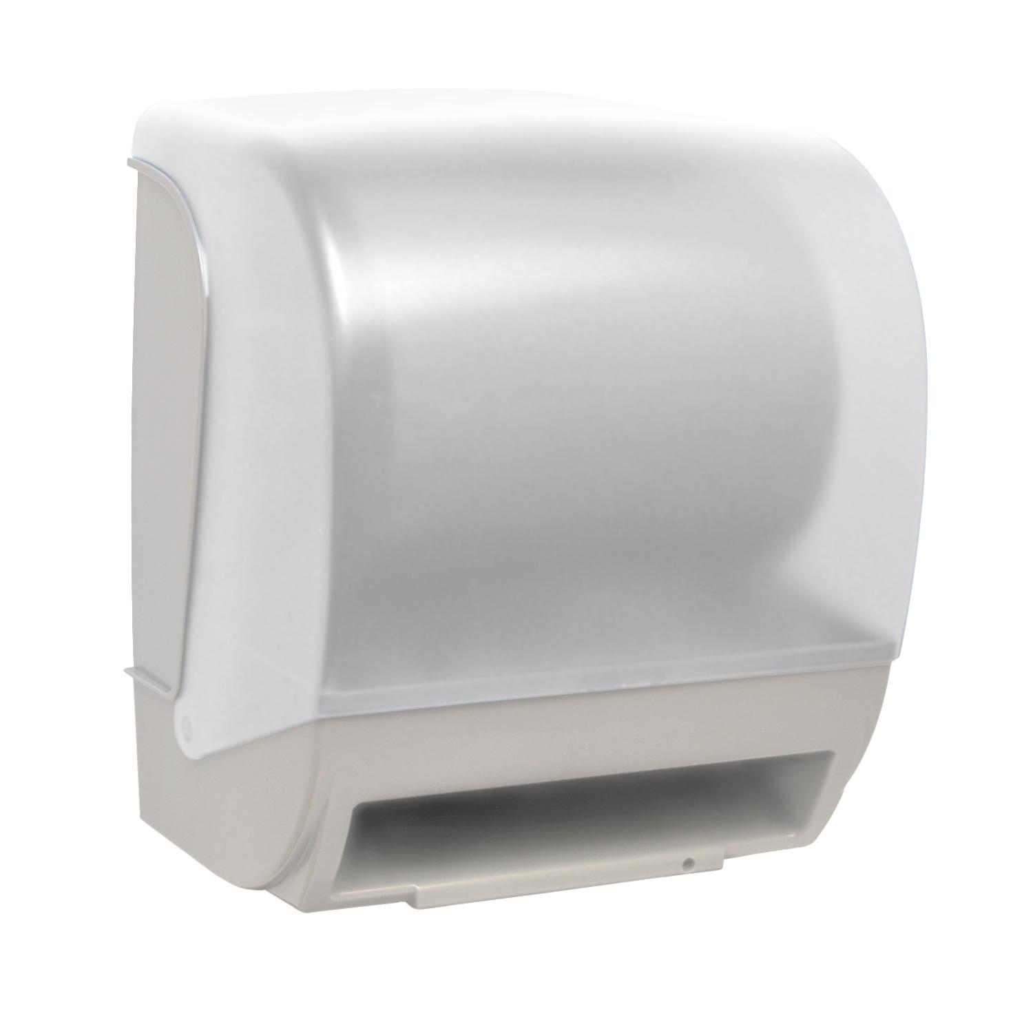 Paper Towel Dispenser 13.21X11.39X8.58 IN Wall Mount White Automatic Electronic 8IN Roll 1.5IN Core Diameter 1/Each