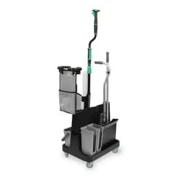 OmniClean Spot Cart Janitorial Cleaning Cart Black Gray Spot Kit Compact 1/Case