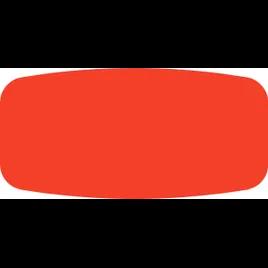 Blank Write In Label 0.625X1.25 IN Red Fluorescent Red Short Oval Write On Dayglo 1000 Count/Roll 50 Rolls/Case