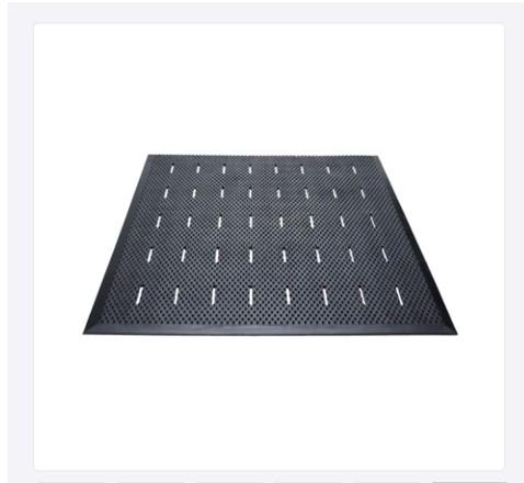 Anti-Fatigue Floor Mat Black Free Flow 1/Each