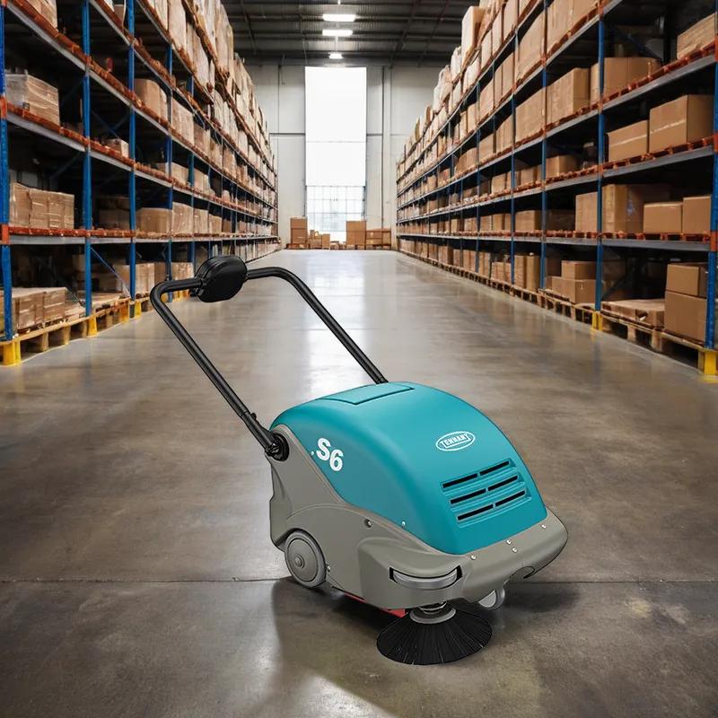 Tennant S6 Commercial Use Floor Sweeper 25IN Teal 42Ah With 25IN Head 1/Each