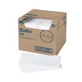 WypAll® X70 Food Service Cleaning Towel 23.5X12.5 IN Heavy Duty HydroKnit White 1/4 Fold 300/Case