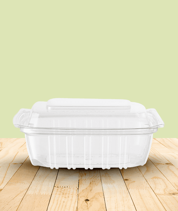 Loaf Hinged Container 9.3X5.5X3.33 IN PET Clear Rectangle 400/Case