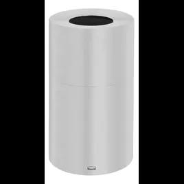 Victoria Bay Landfill 1-Stream Open Lid 20.5X20.5X34 IN 35 GAL 140 QT Satin Aluminum Stainless Steel 1/Each