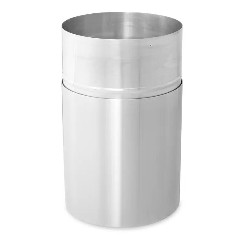 Victoria Bay Landfill 1-Stream Open Lid 20.5X20.5X34 IN 35 GAL 140 QT Satin Aluminum Stainless Steel 1/Each